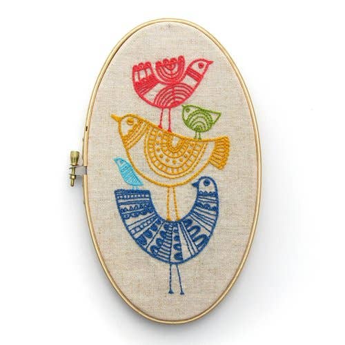 Budgiegoods // Birds Embroidery Kit // Art by Lisa Congdon