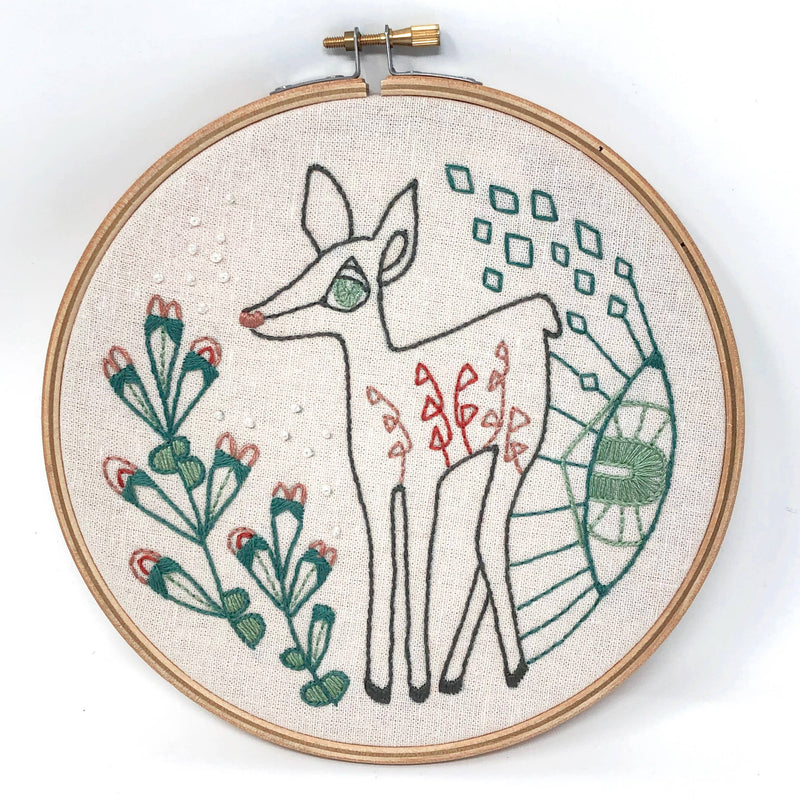 Budgiegoods // Doe Embroidery Kit // Art by Elizabeth Marquis