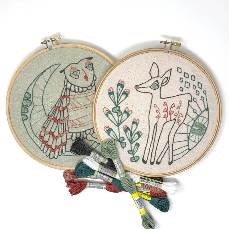 Budgiegoods // Doe Embroidery Kit // Art by Elizabeth Marquis