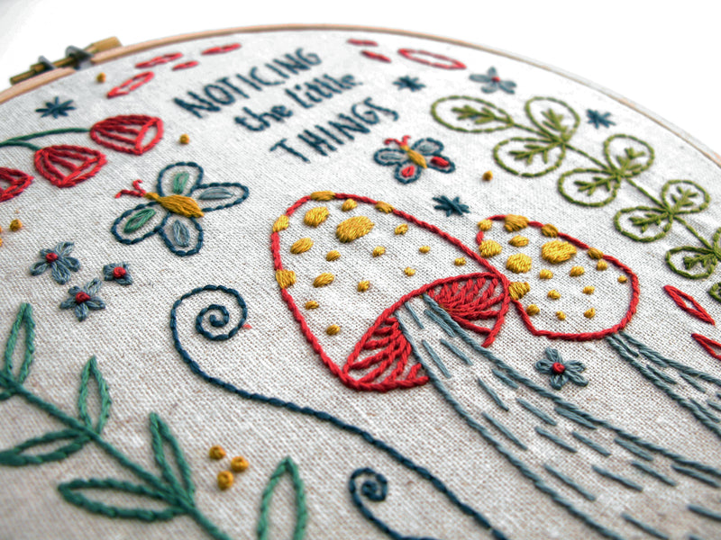 Budgiegoods // Noticing Embroidery Kit // Art by Lori Roberts