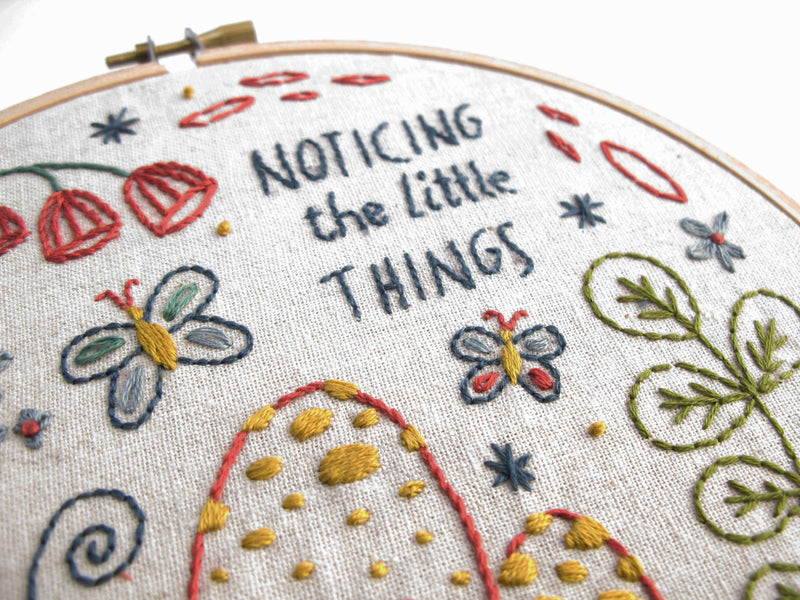 Budgiegoods // Noticing Embroidery Kit // Art by Lori Roberts