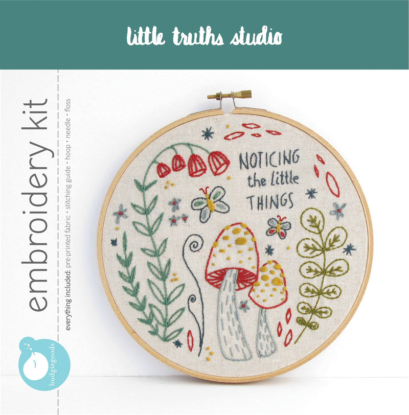 Budgiegoods // Noticing Embroidery Kit // Art by Lori Roberts