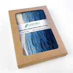 Indigo Dyed Silk Embroidery Floss - Ombre Set of Blue Thread