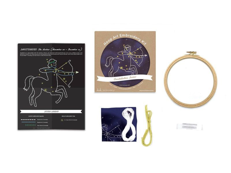 Kiriki Press // Constellation Series // Sagittarius - 6" Hoop Kit