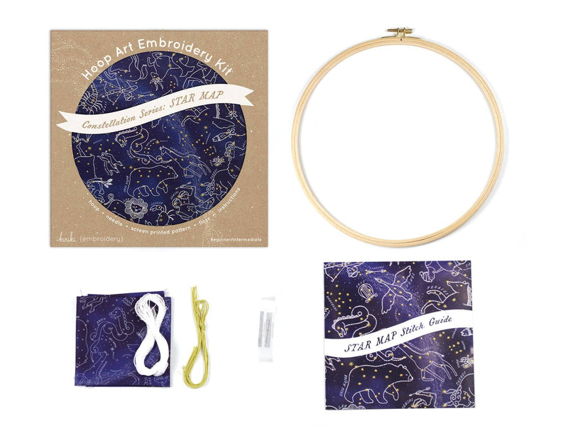 Kiriki Press // Constellation Series // Star Map - 11" Hoop Kit