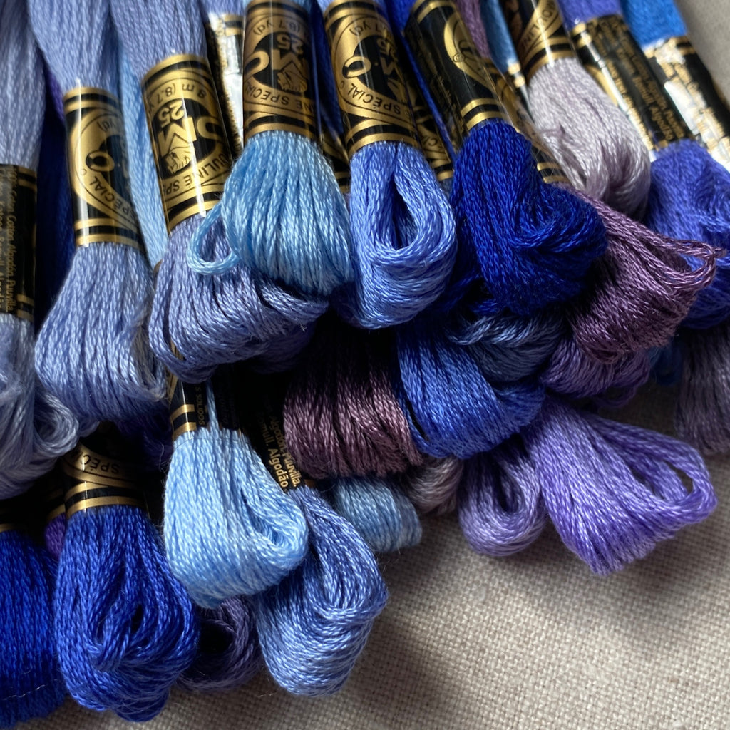 DMC Embroidery Floss: Cool Purples - Tiny Tomatoes Supply Co.