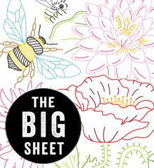 The Big Blooms Big Sheet of Embroidery Transfer Patterns - Tiny Tomatoes Supply Co.