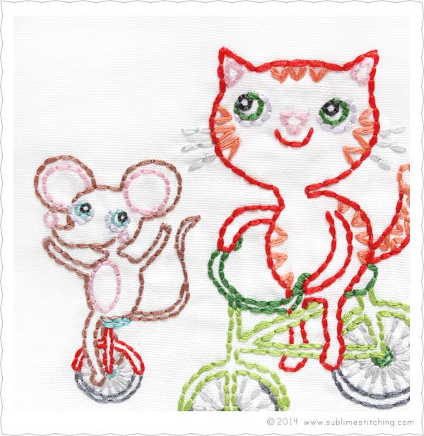 Bike Parade by Heidi Kenney  Embroidery Transfer Patterns - Tiny Tomatoes Supply Co.