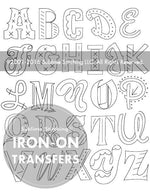 Epic Alphabet : Embroidery Transfer Patterns - Tiny Tomatoes Supply Co.