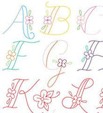 Floral Monograms : Embroidery Transfer Patterns - Tiny Tomatoes Supply Co.
