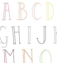 Skinny Letters Monograms : Embroidery Transfer Patterns - Tiny Tomatoes Supply Co.