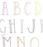 Skinny Letters Monograms : Embroidery Transfer Patterns - Tiny Tomatoes Supply Co.