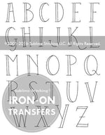 Skinny Letters Monograms : Embroidery Transfer Patterns - Tiny Tomatoes Supply Co.