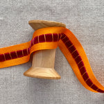 Orange with Magenta Velvet Center Ribbon